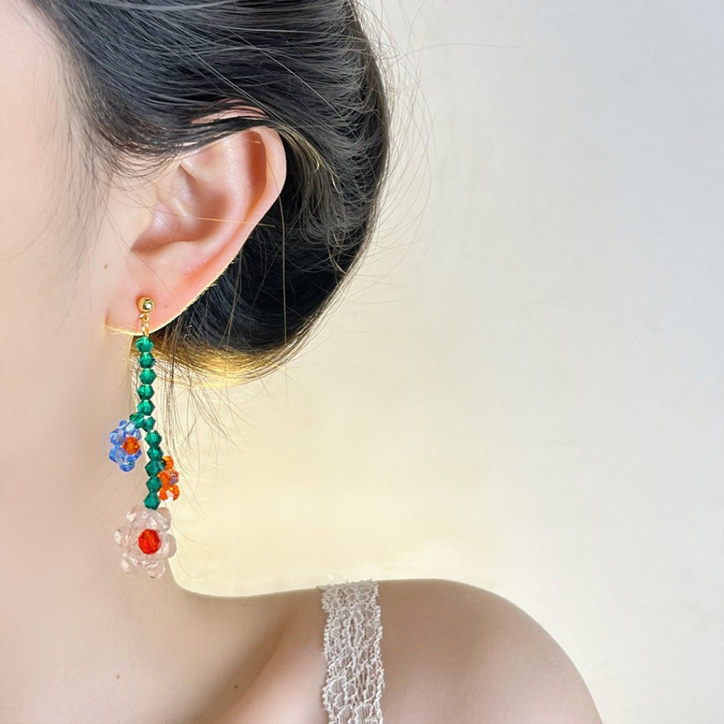 Earwish Colorful Beaded Flower Earrings -Playful &Fresh additional product view
