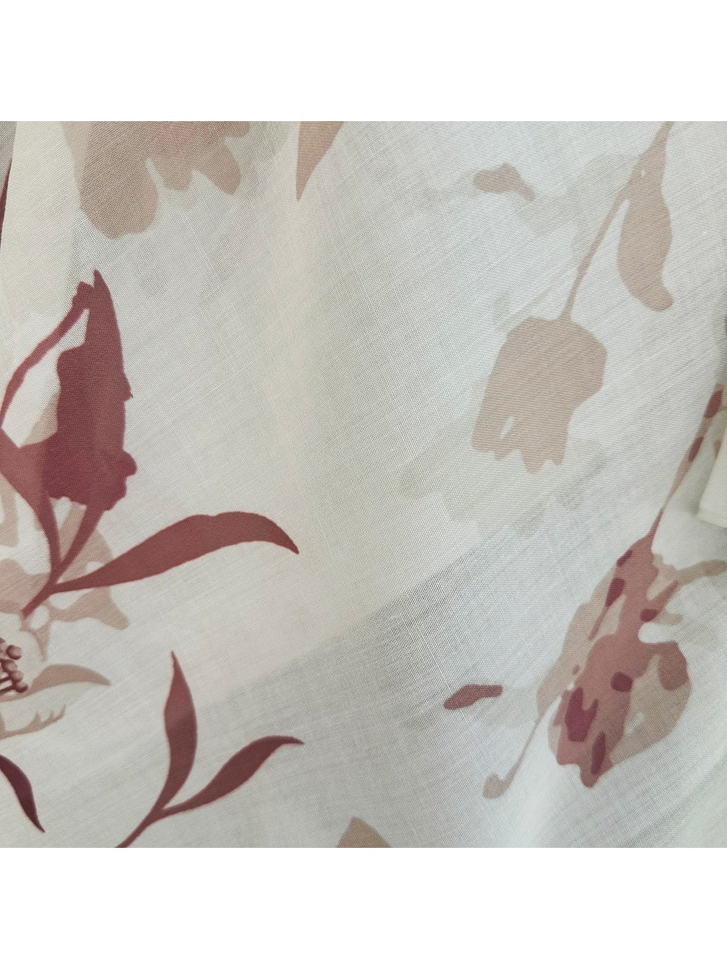 Scarvii - Dusty Pink Floral Printed Fashion Square Scarf