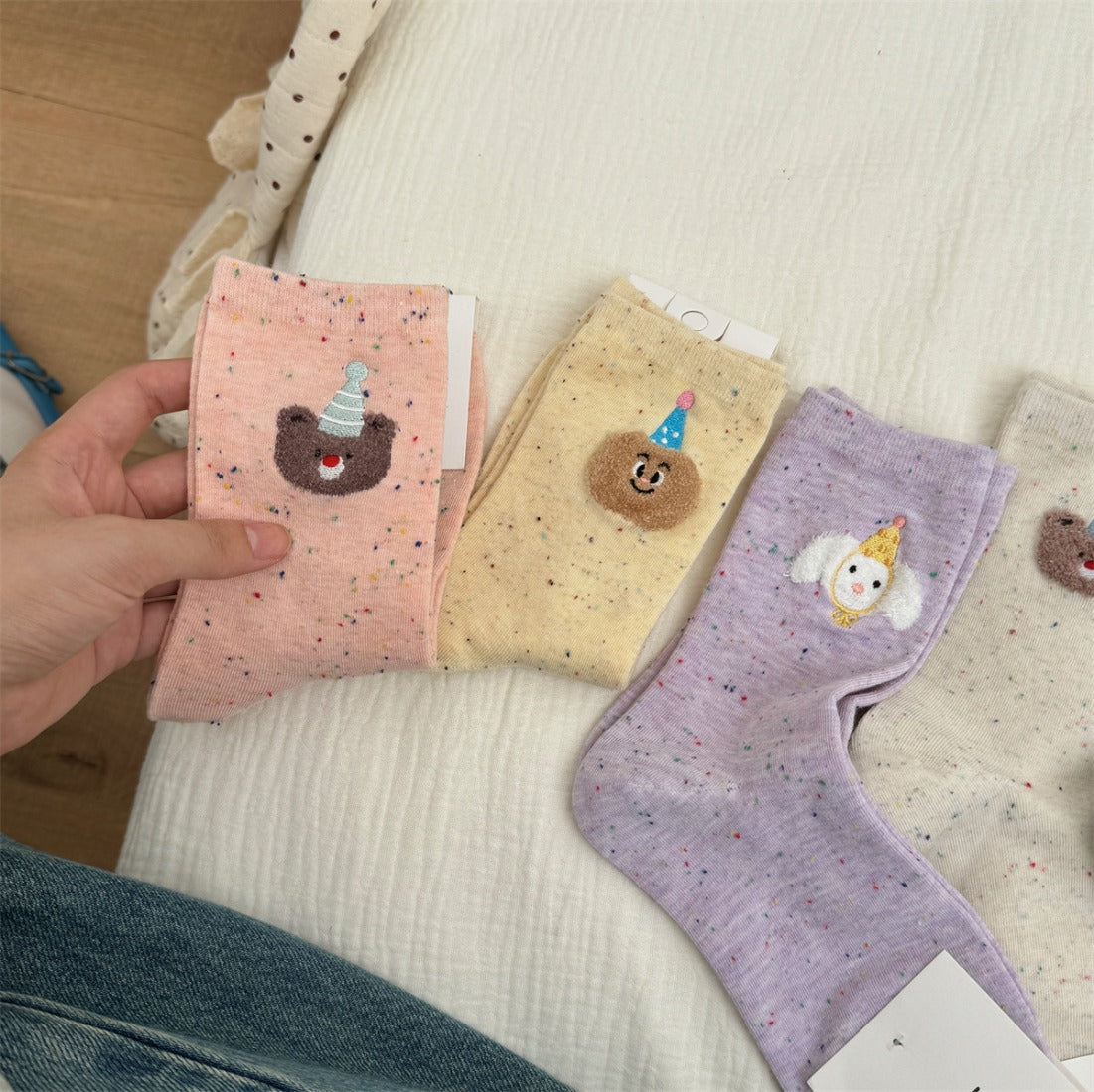 Rufia - Cartoon Bear Birthday Socks