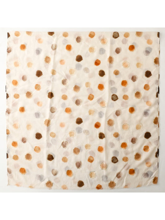 Scarvii - Light Airy Colorful Polka Dot Oversized Scarf