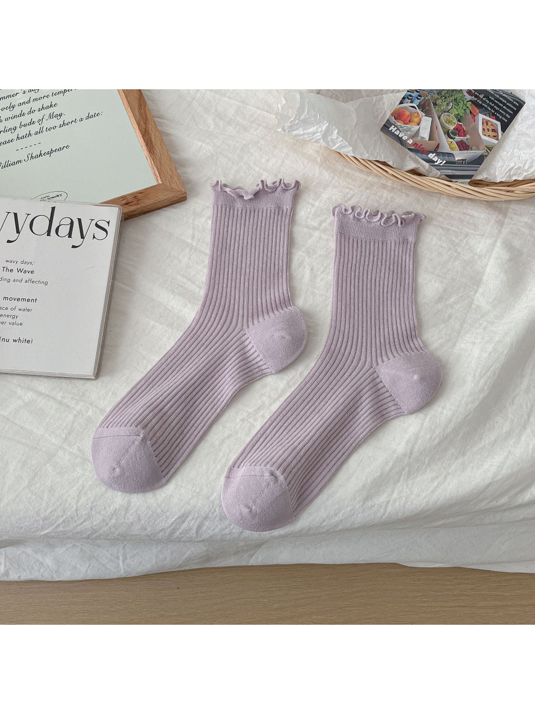 Rufia - Classic Ribbed Ruffle Crew Socks product image 15