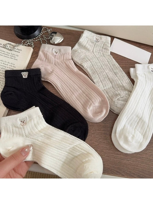 Rufia - Cute Bear Pattern Women's Ankle Socks