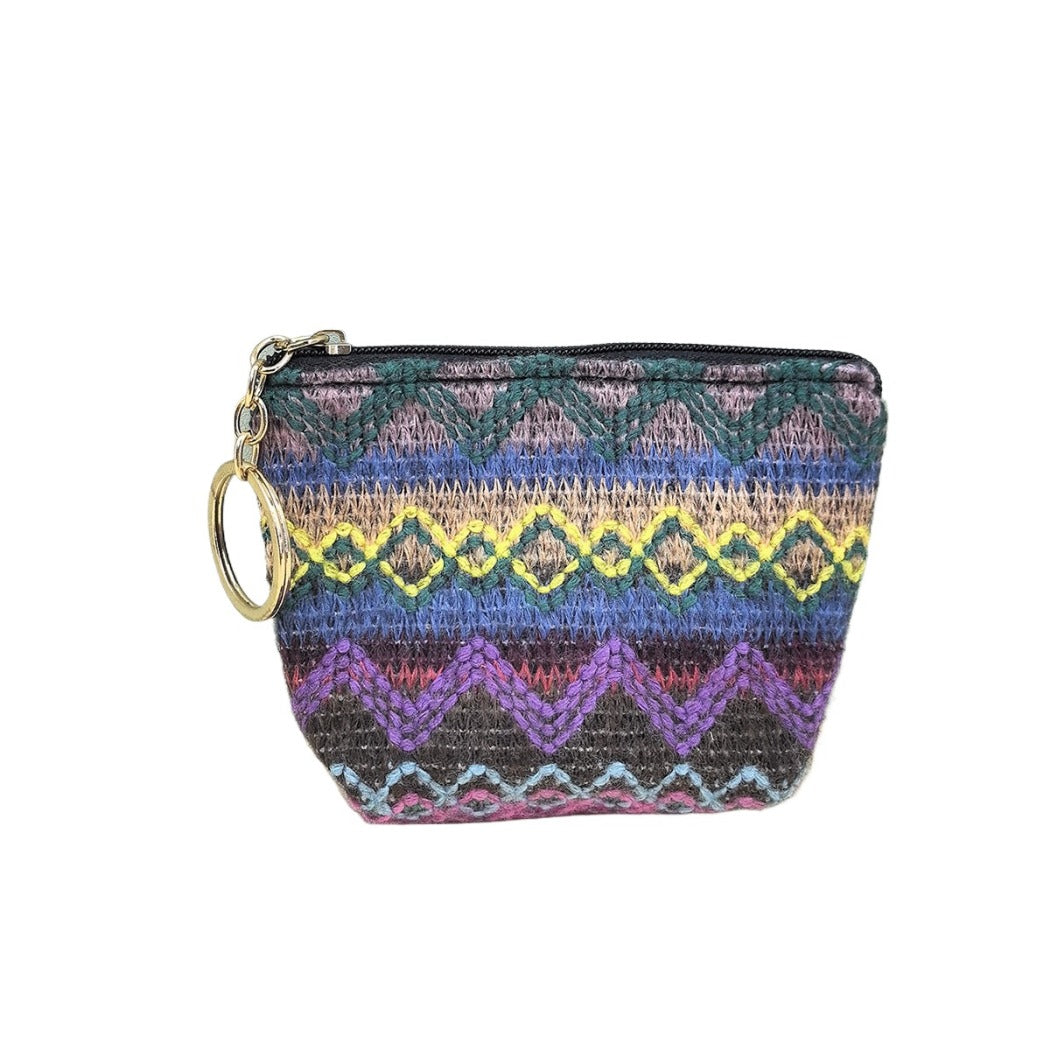 Cosbai - Boho Crochet Mini Pouch Bag - Colorful & Practical