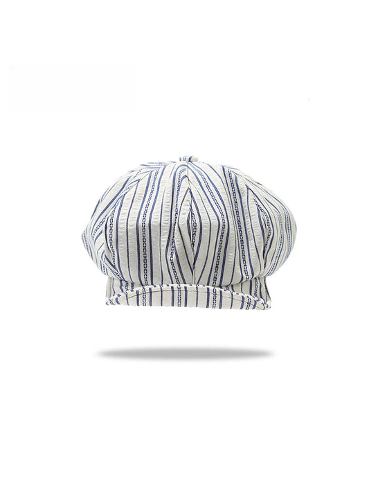 Haila Round Crown Striped Women s Beret product image
