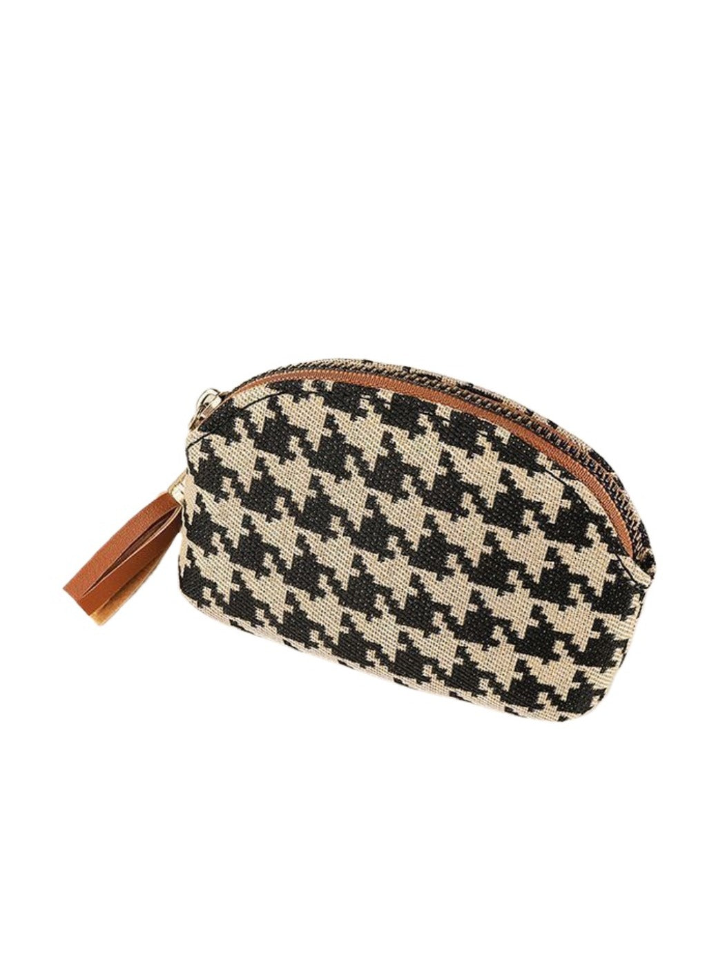 Cosbai - Houndstooth Pattern Coin Purse for Women