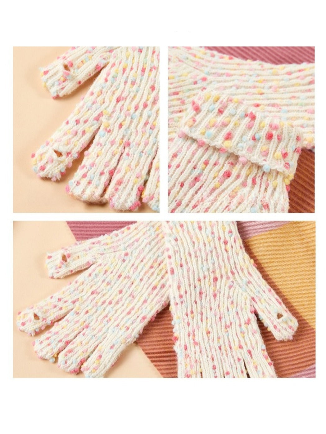 Gloving – Touchscreen Knitted Gloves with Colorful Dots