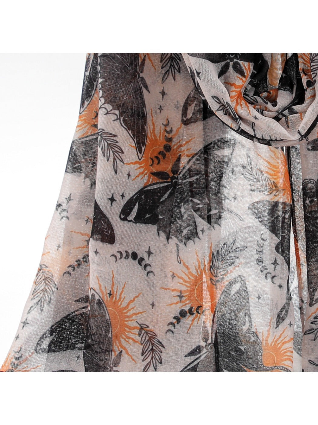 Scarvii - Butterfly Print Tulle Scarf