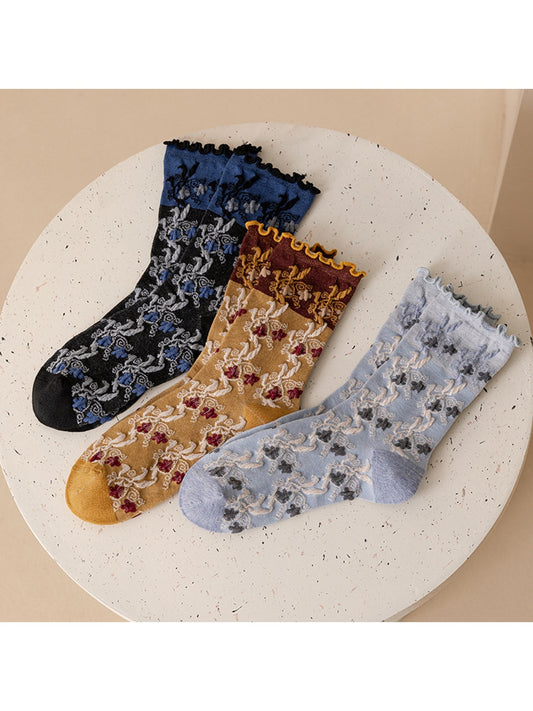 Rufia - Retro Fanshion Women's Crew Socks