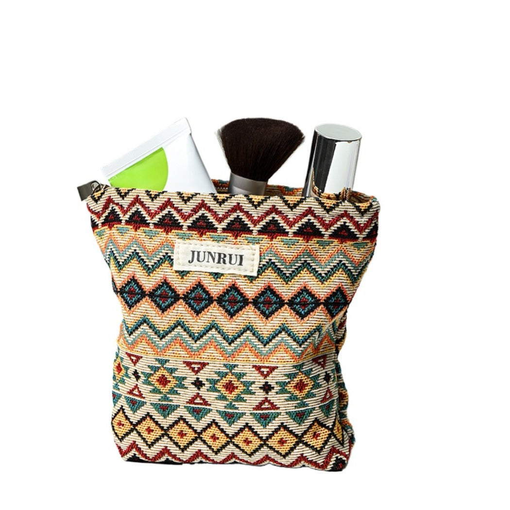 Cosbai - Boho Chic Clutch Makeup Bag With Zipper
