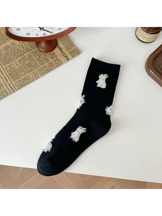 Rufia - Cute Rabbit Pattern Crew Socks product image 2