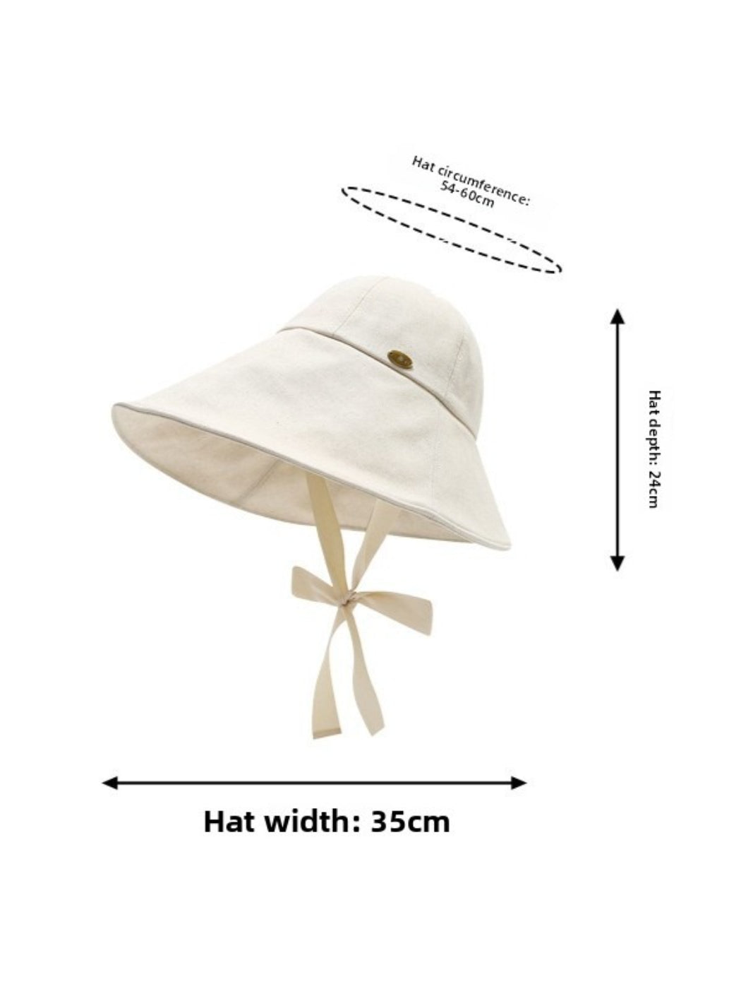 Haila - Wide Brim Round Top Bucket Hat