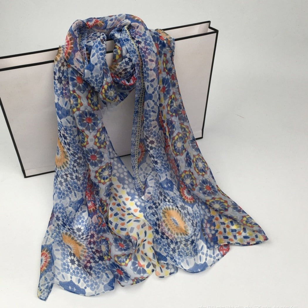 Scarvii - Boho Flowy Thin Scarf - Soft & Breathable