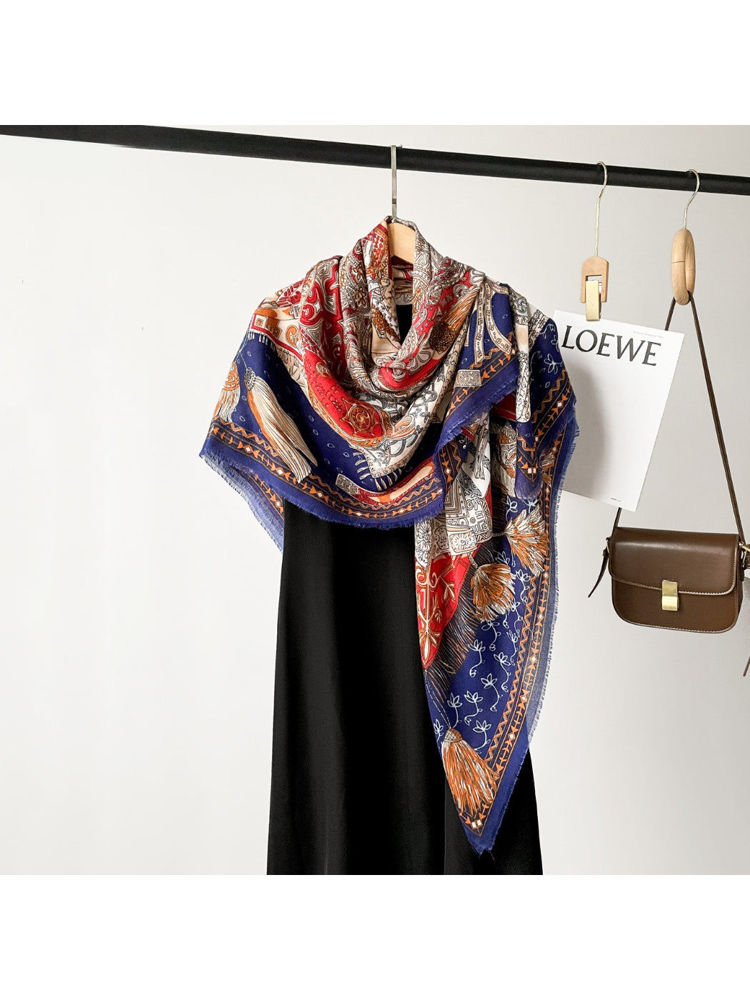 Scarvii - Vintage Paisley Border Square Scarf