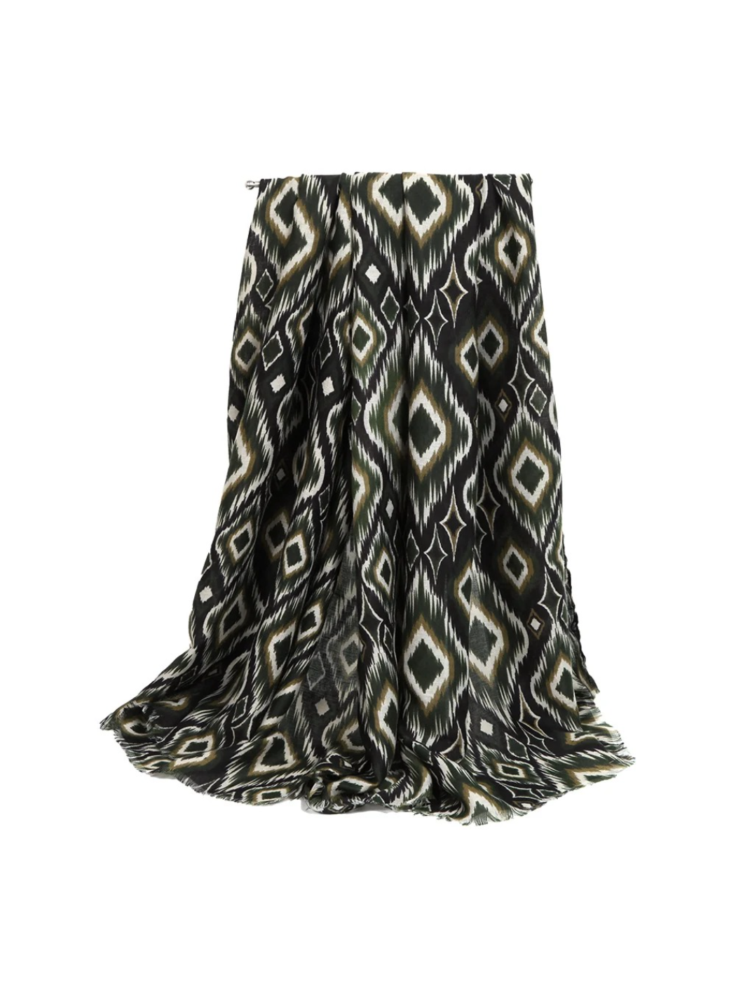 Scarvii - Geometric Diamond Fringe Scarf