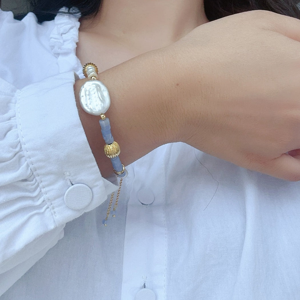 Bauai - Purple Beaded Pearl Bracelet - Bohemian Simplicity