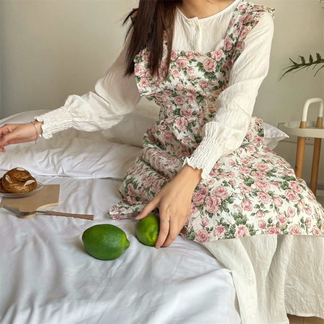 Apros - Floral Ruffle Apron - Sweet & Stylish