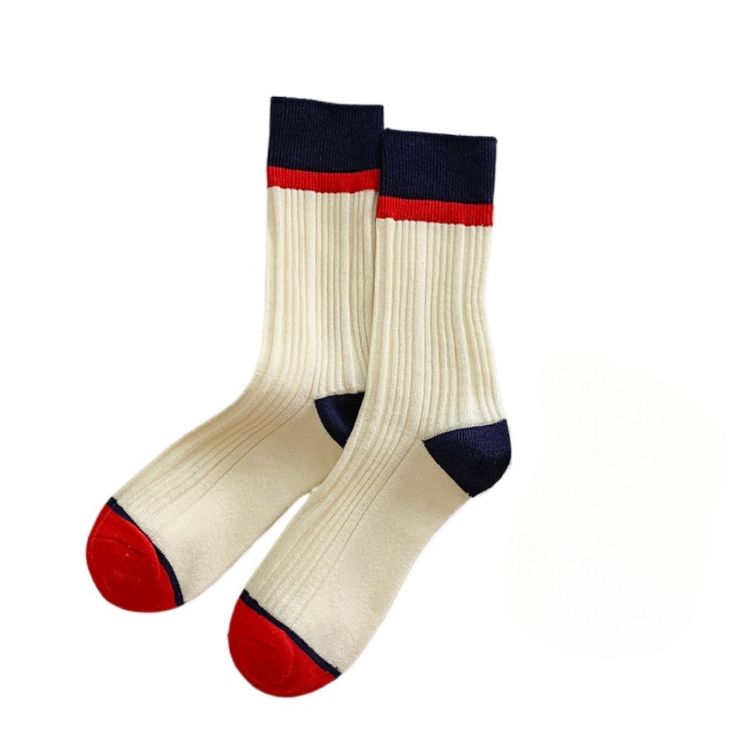 Rufia - Color-Block Textured Socks - Stylish & Soft