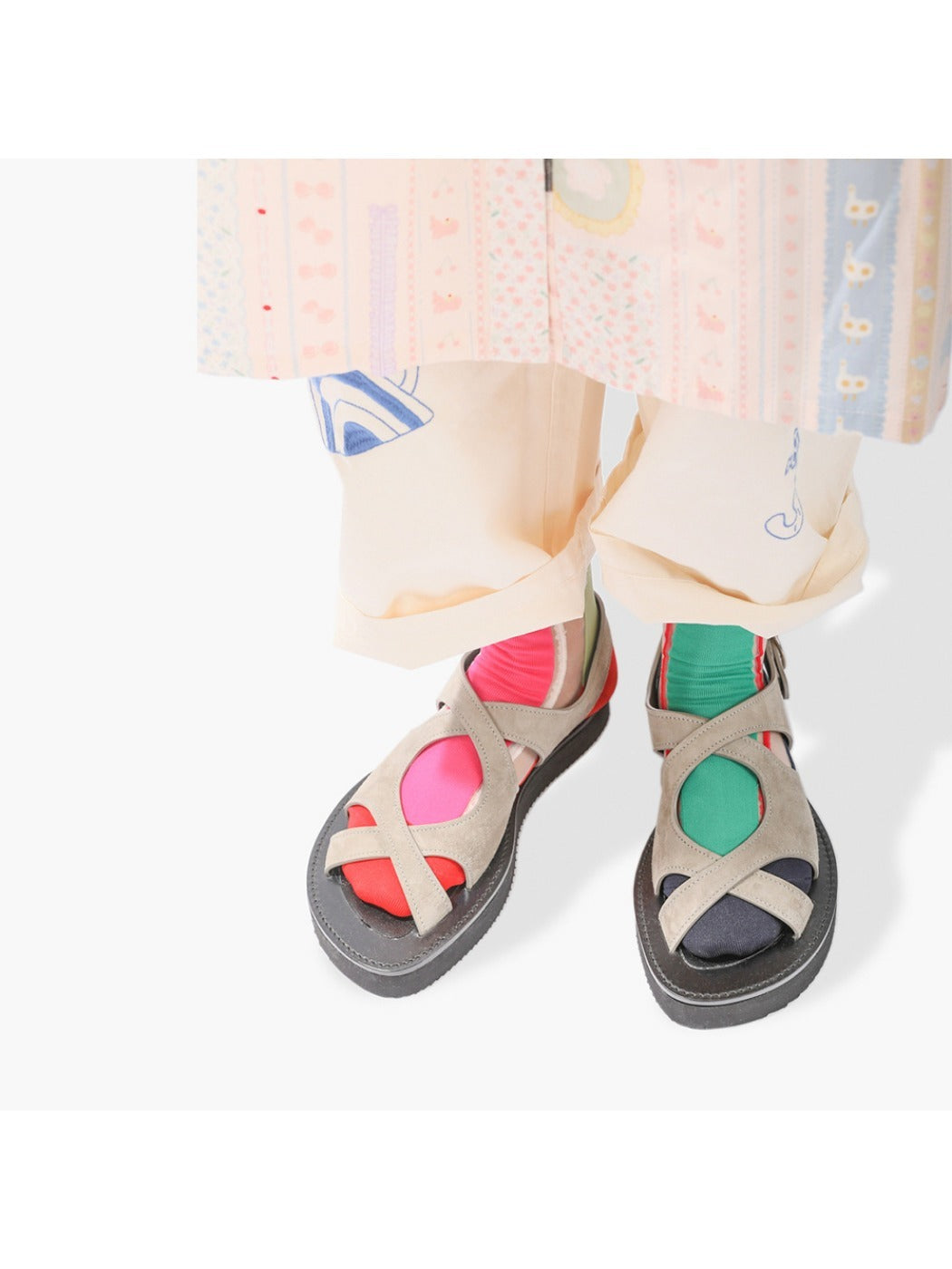 Rufia - Multi-color Knitted Short socks