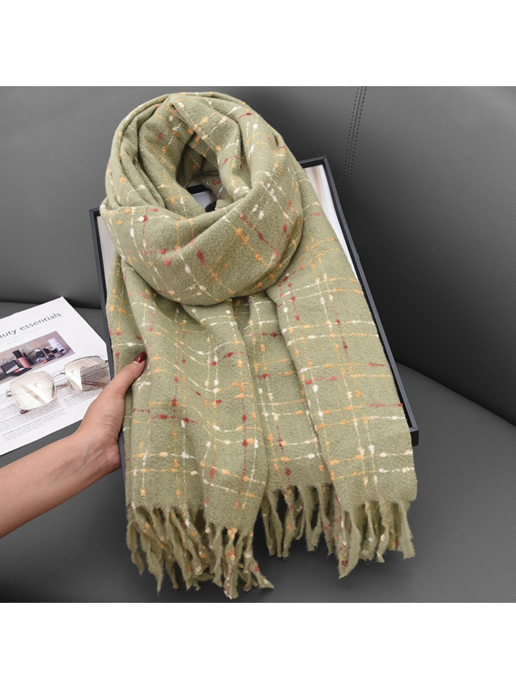 Scarvii - Warm Plaid Winter Scarf