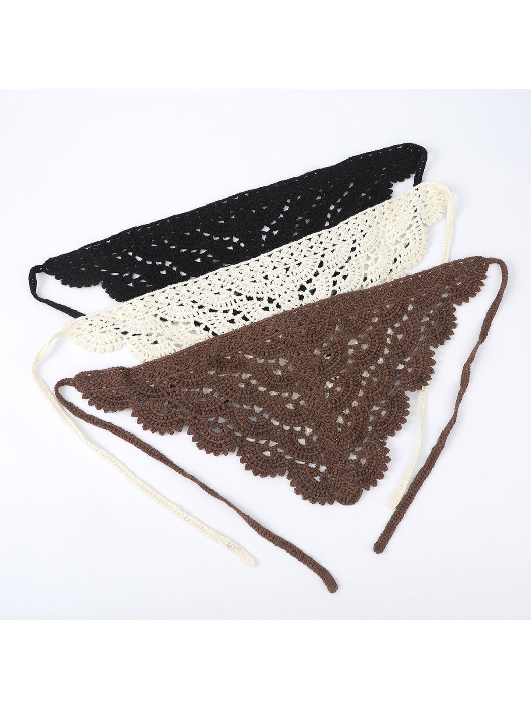 Scarvii Crochet Lace Triangle Hair Scarf