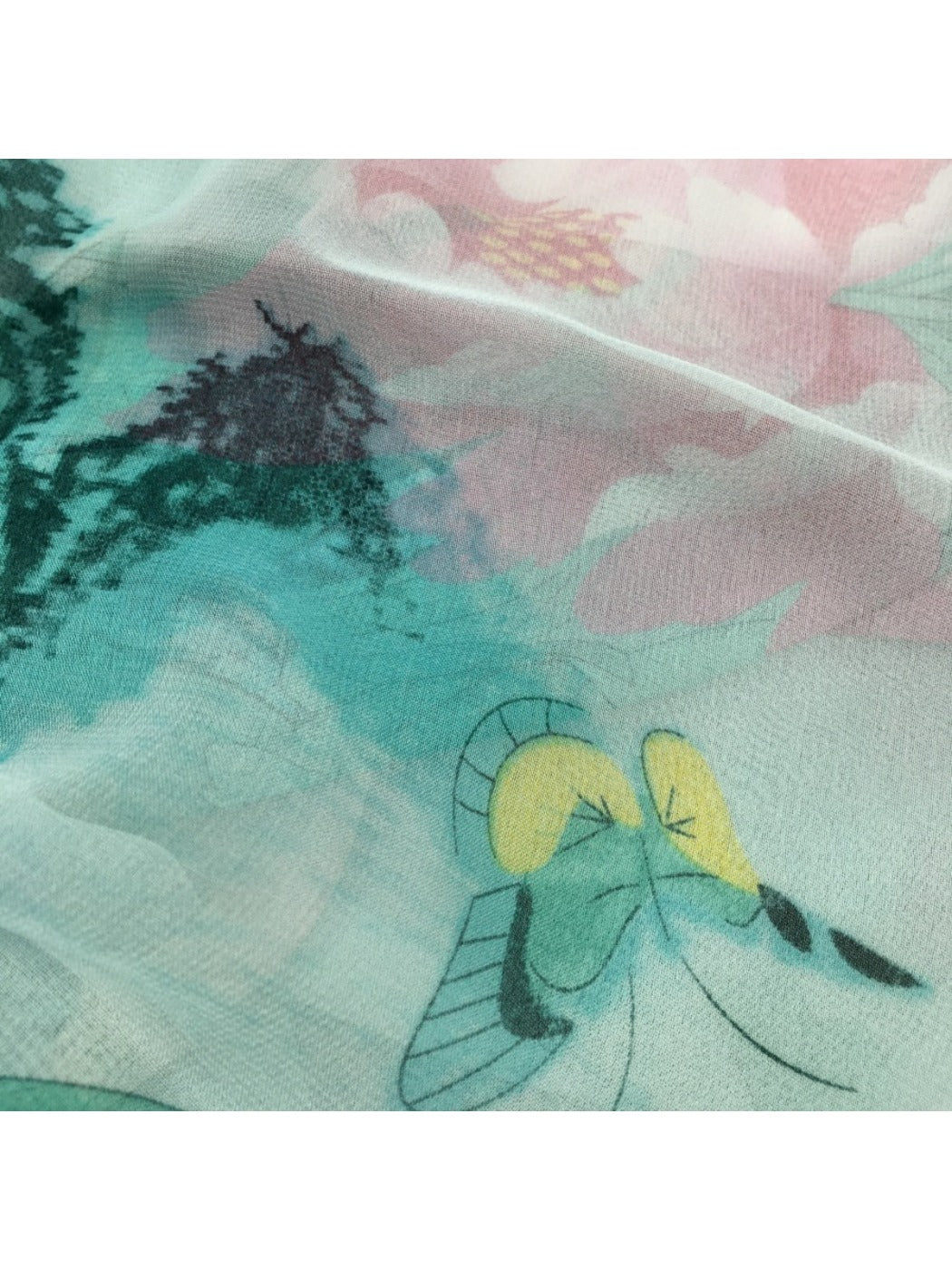 Scarvii - Vibrant Peony Print Scarf - Light & Feminine