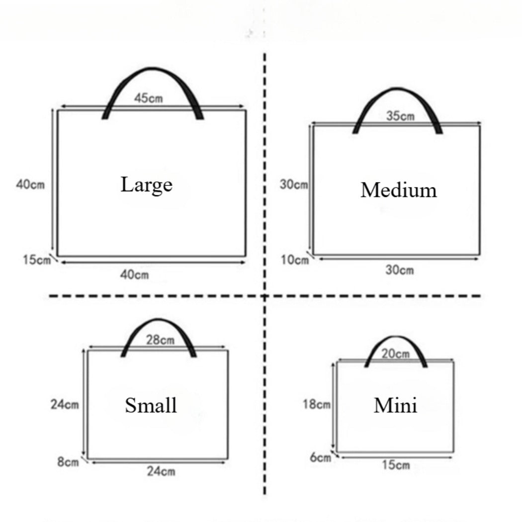Cosbai - Blue Butterfly Tote Bag - 4 Convenient Sizes