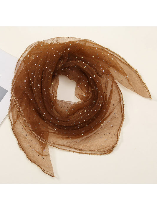 Scarvii - Sparkle Dot Fashion Square Scarf