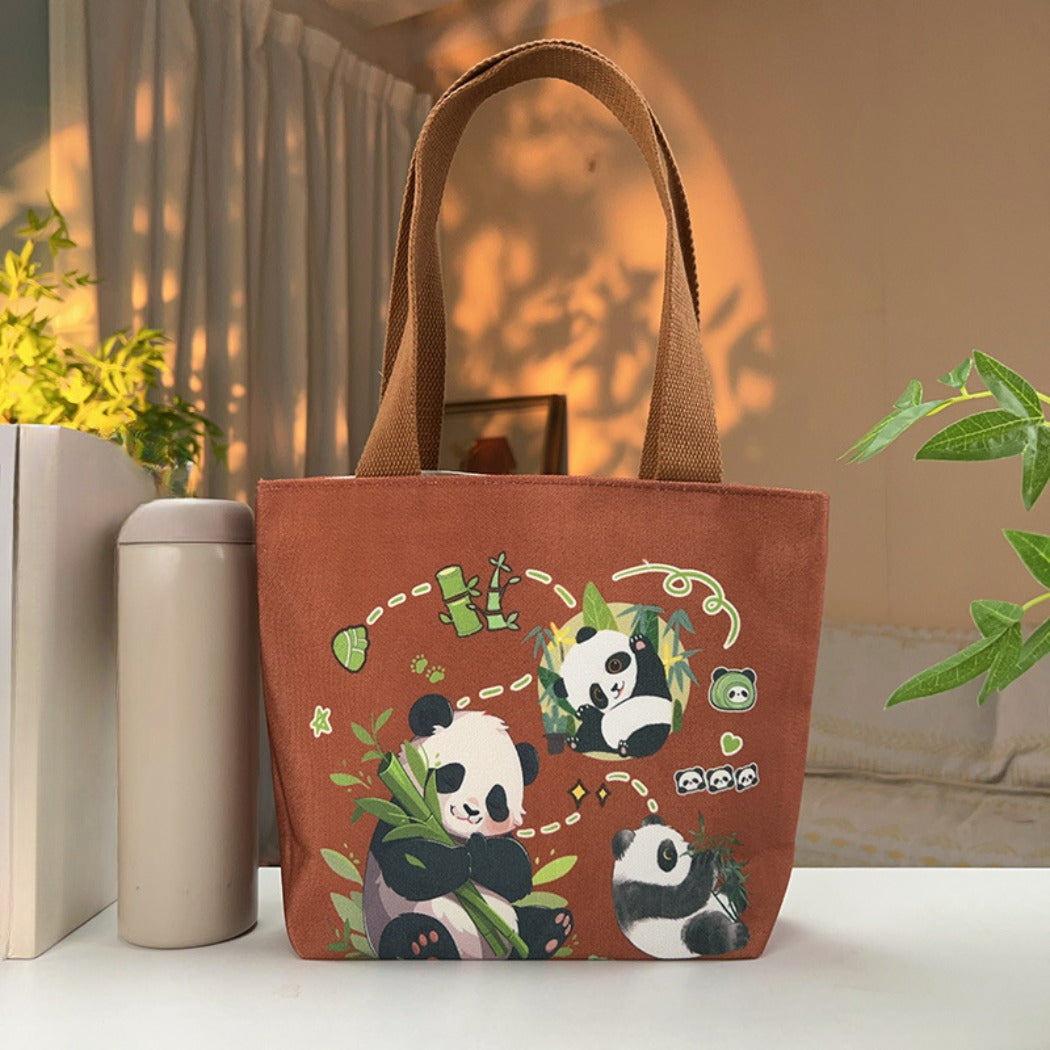 Cosbai - Panda Canvas Tote Bag - Durable & Playful