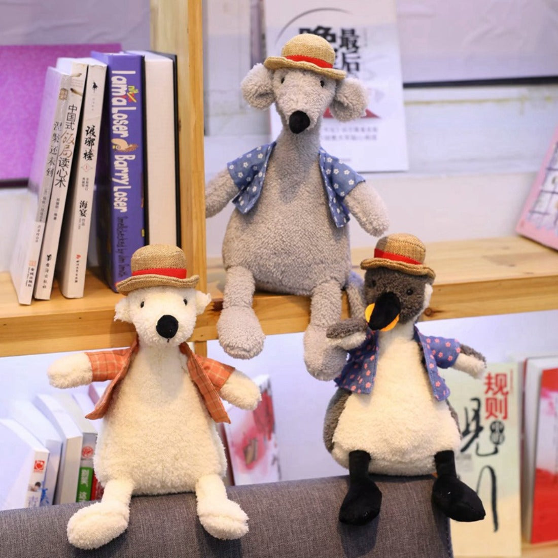 Kawai - Cute Straw Hat Plush Toys