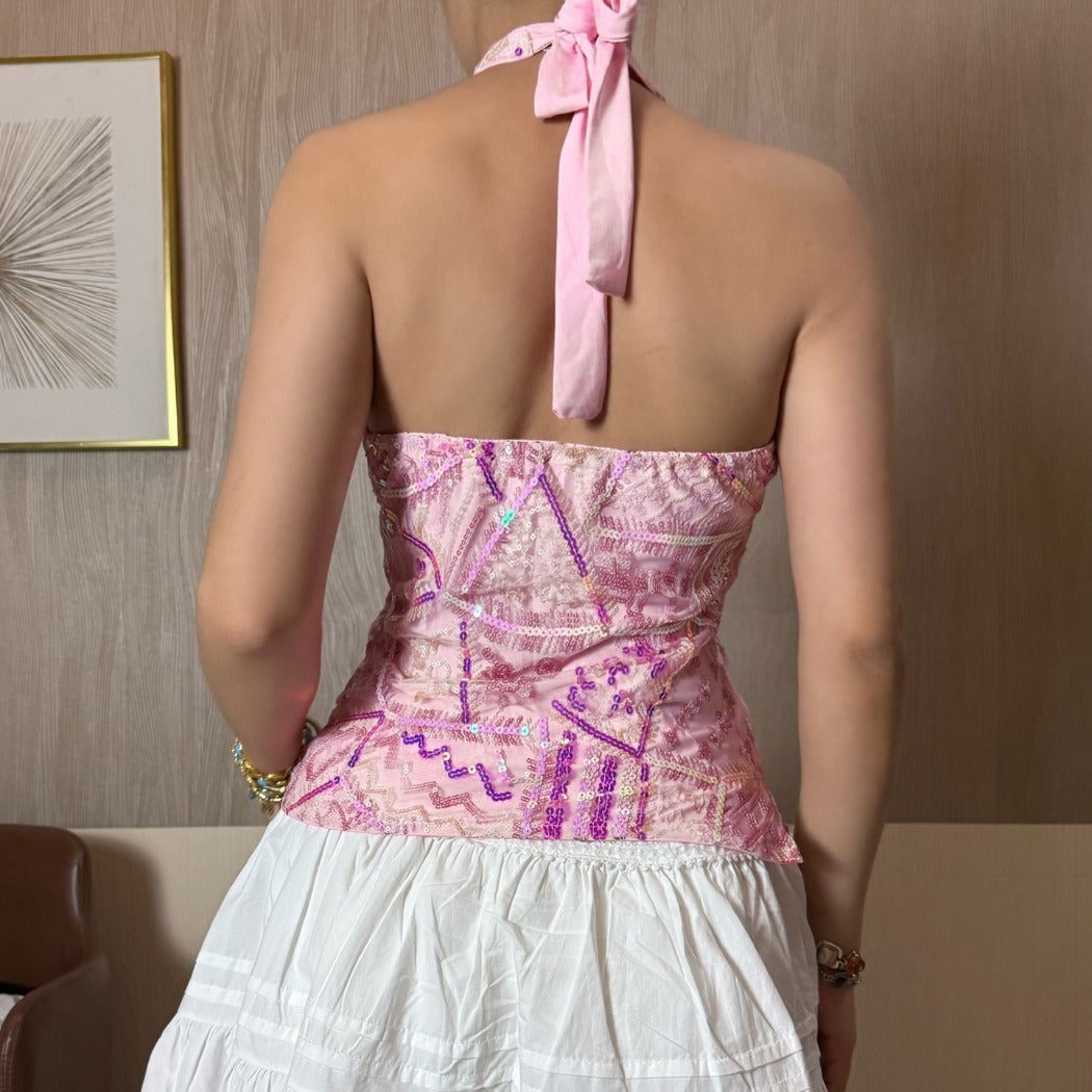 Vesty - Sequin Halter Cami - Sweet & Sparkly