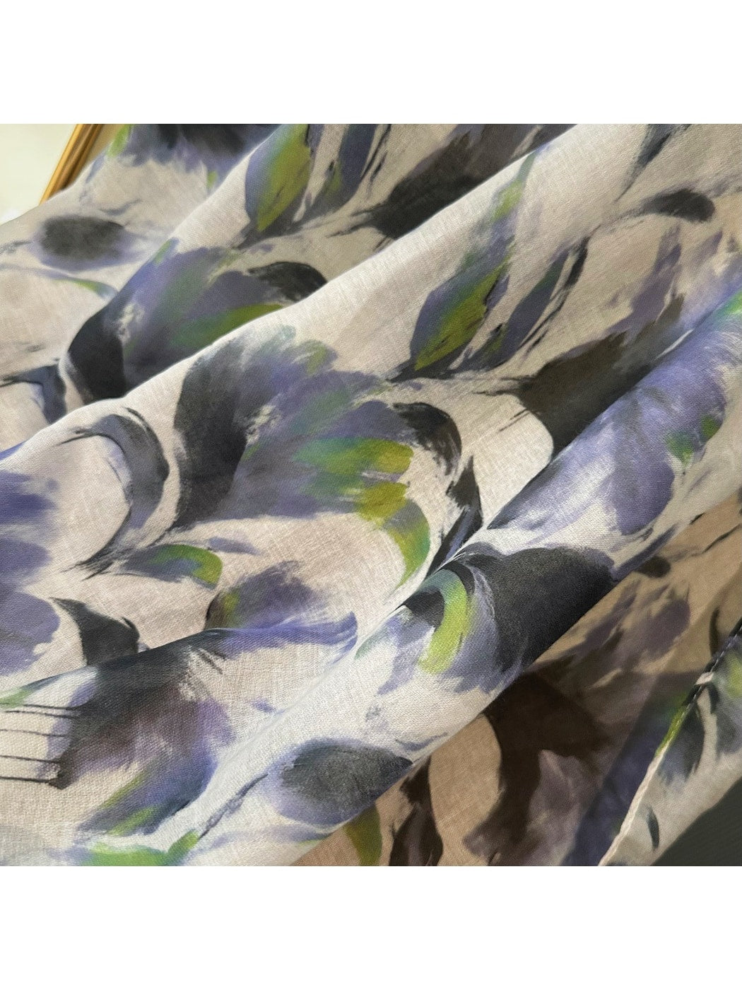 Scarvii - Light Purple Floral Summer Wrap Scarf