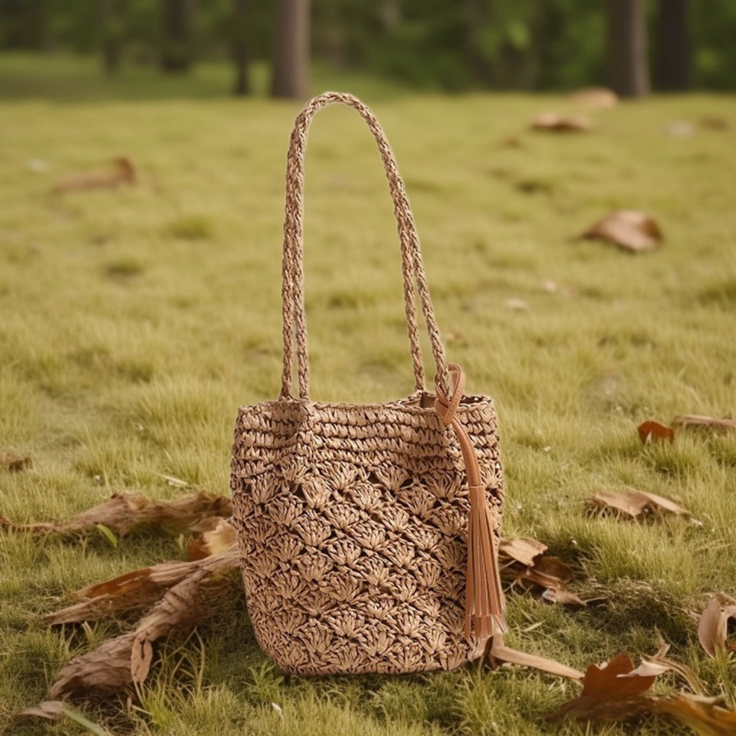 Bohemian Crochet Flower Beach Bag