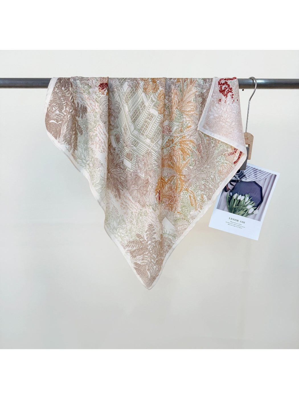 Scarvii - Vintage Botanical Print Square Scarf