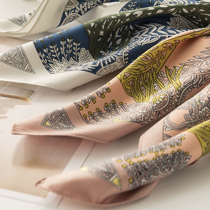 Scarvii - Botanical Floral Square Scarf