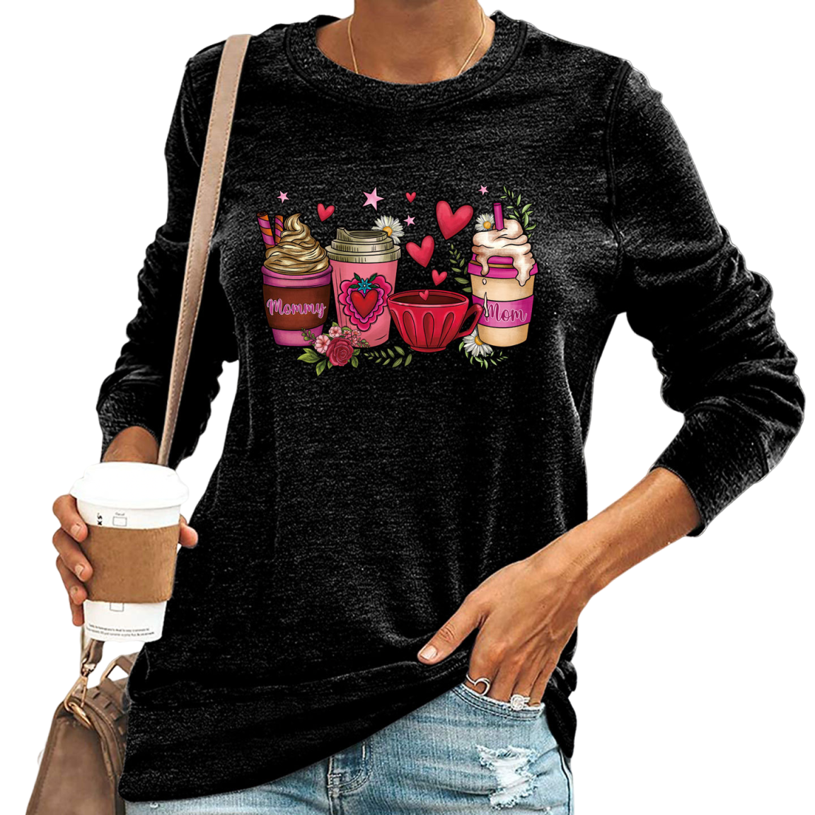 Teesher - Pink Milk Tea Print Tee - Casual Chic