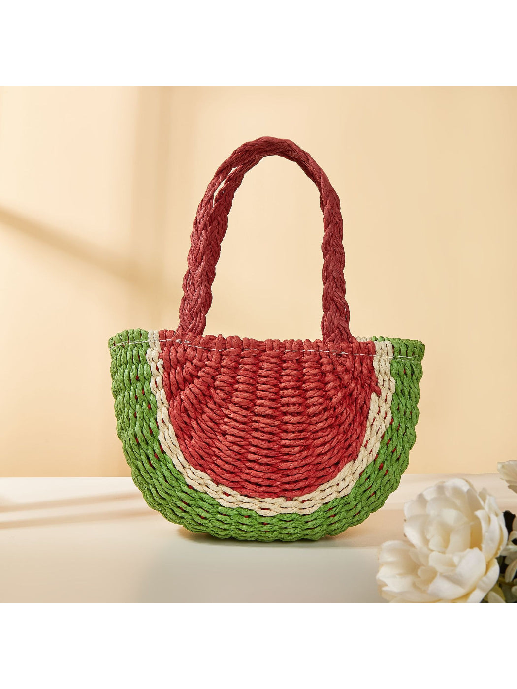 Cosbai - Fruit Slice Straw Tote Bag - image 7