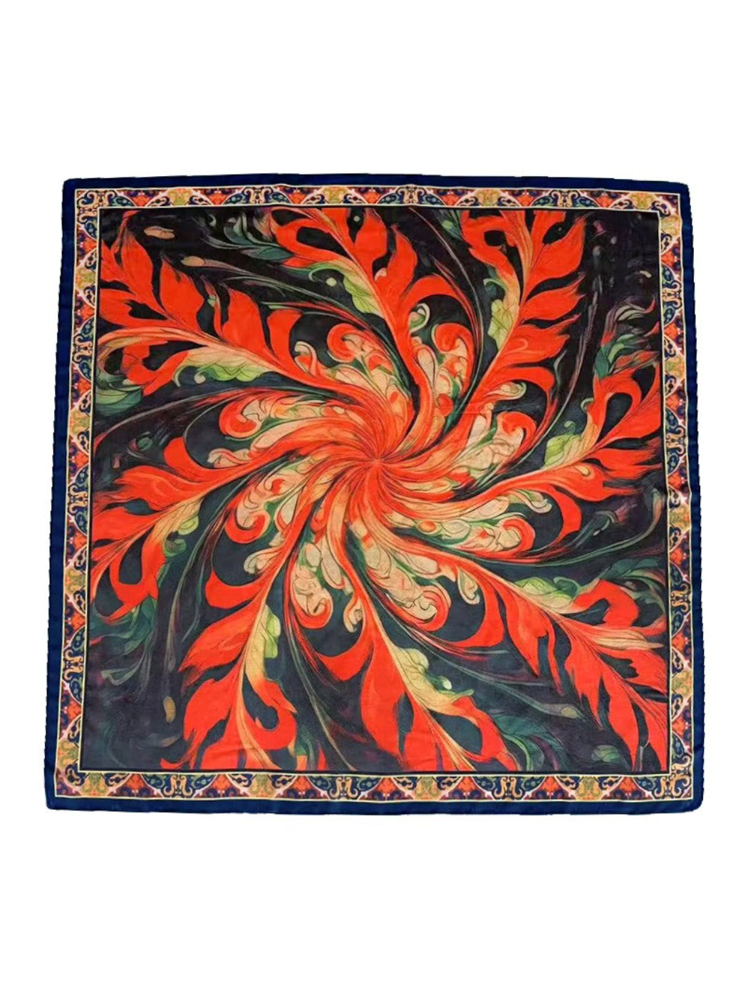 Scarvii Ornamental Swirl Square Scarf