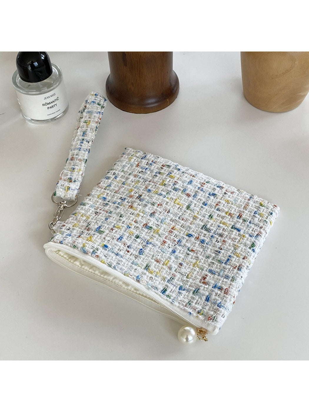 Cosbai - Tweed Mini Wrist Pouch