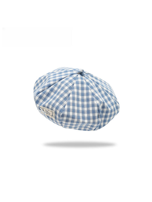 Haila Round Crown No Brim Plaid Beret product image