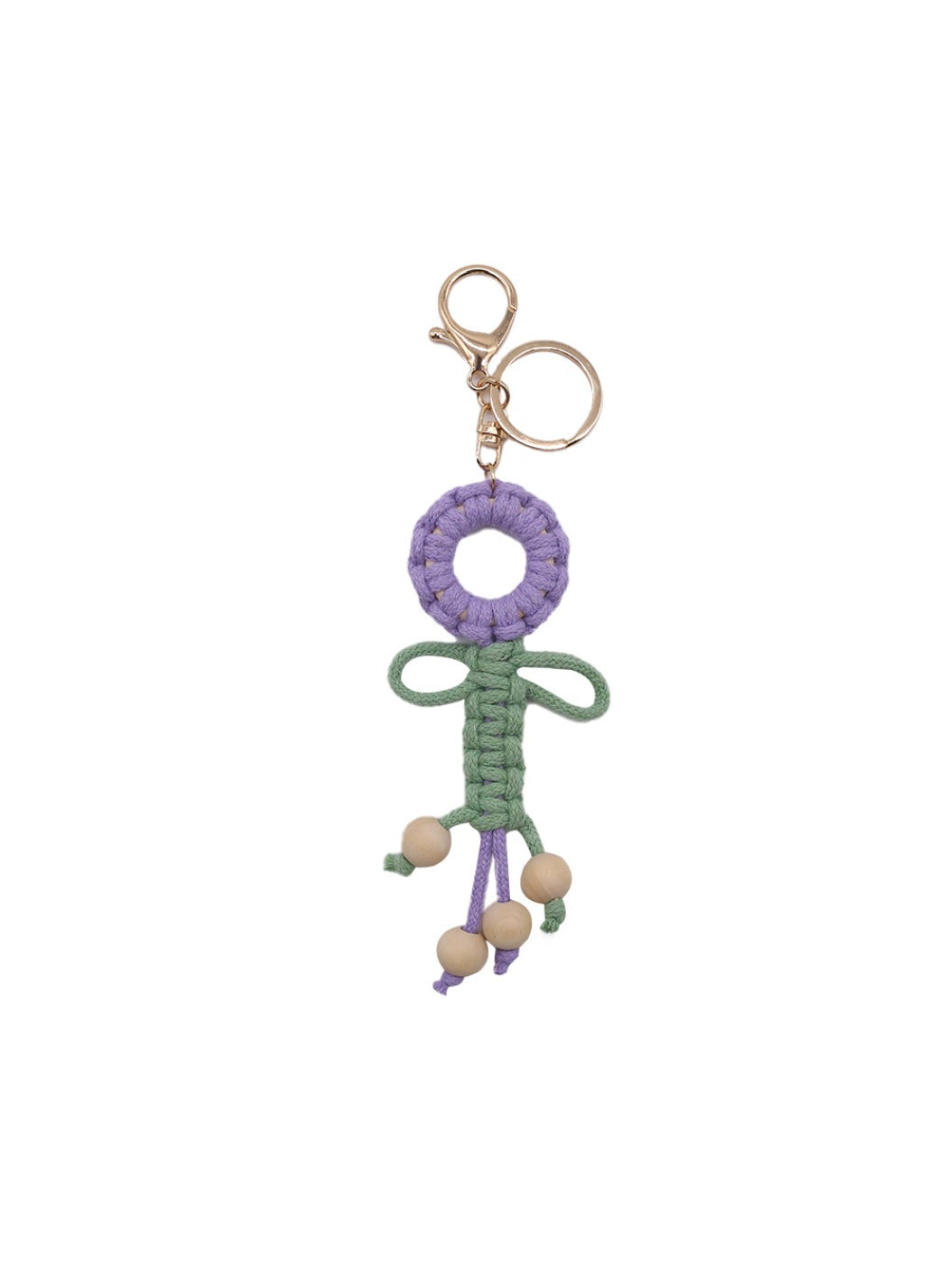 Koco Woven Flower Keychain for Bags product shape