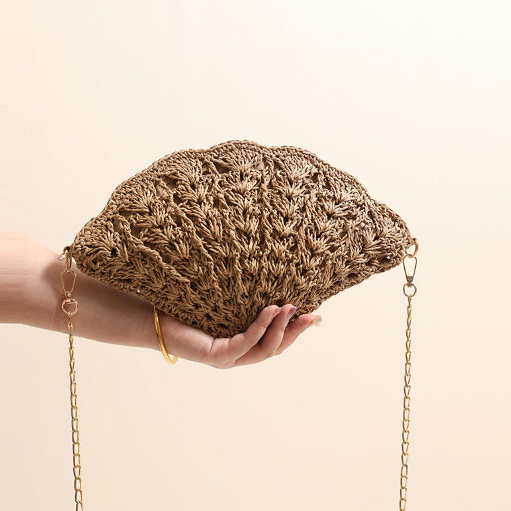 Cosbai - Unique Shell Shaped Crochet Crossbody Bag