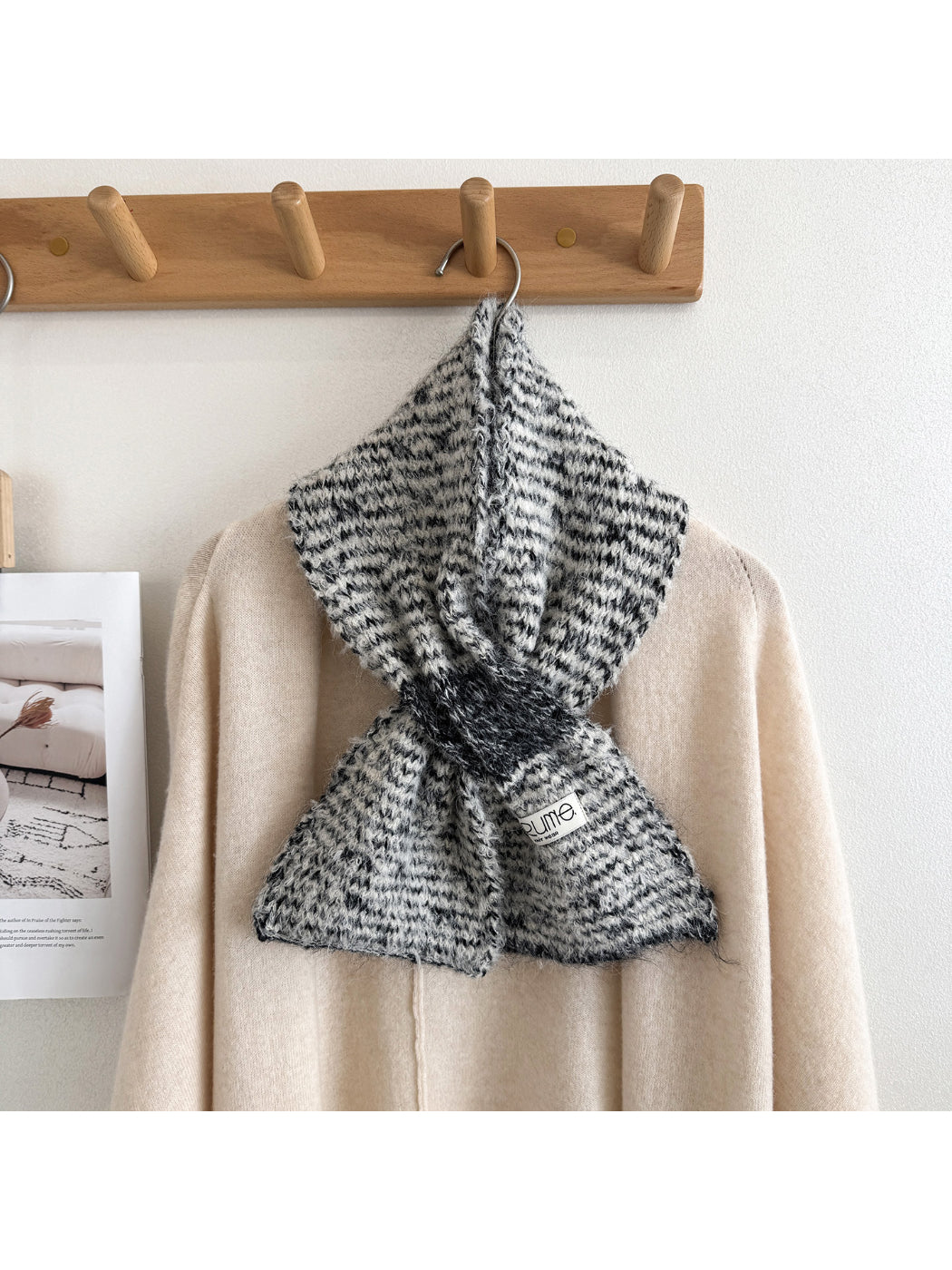 Scarvii - Fuzzy Knit Striped Scarf