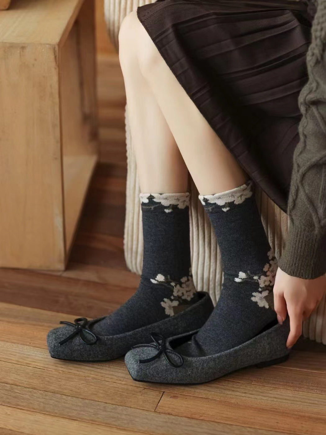 Rufia - Vintage Pattern Crew Socks