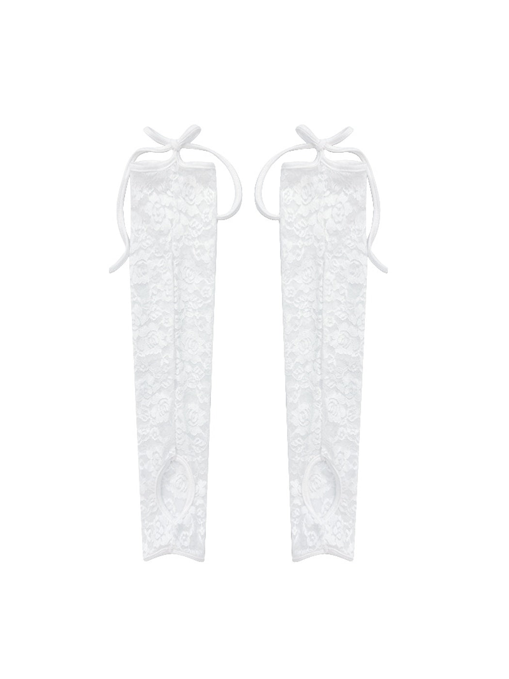 Rufia - Hollow-Out Lace Knee High Socks