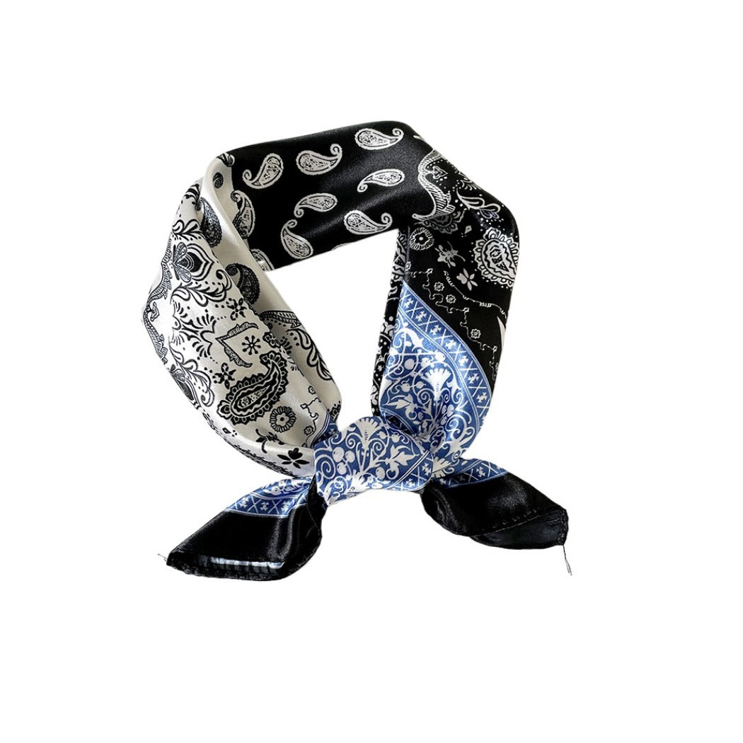 Scarvii - 24" Summer Classic Paisley Print Square Scarf