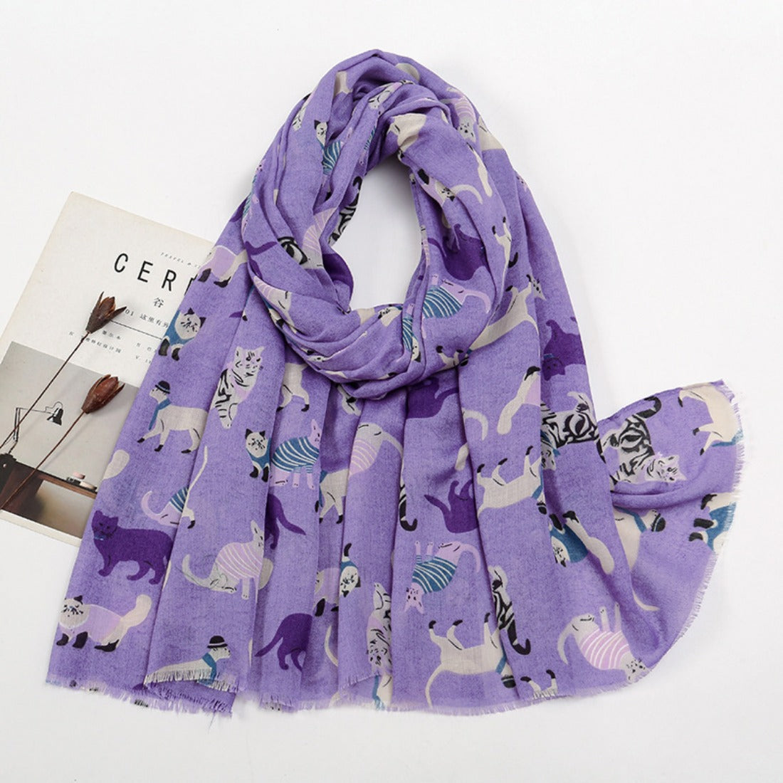 Scarvii - Cute Cat Pattern Scarf
