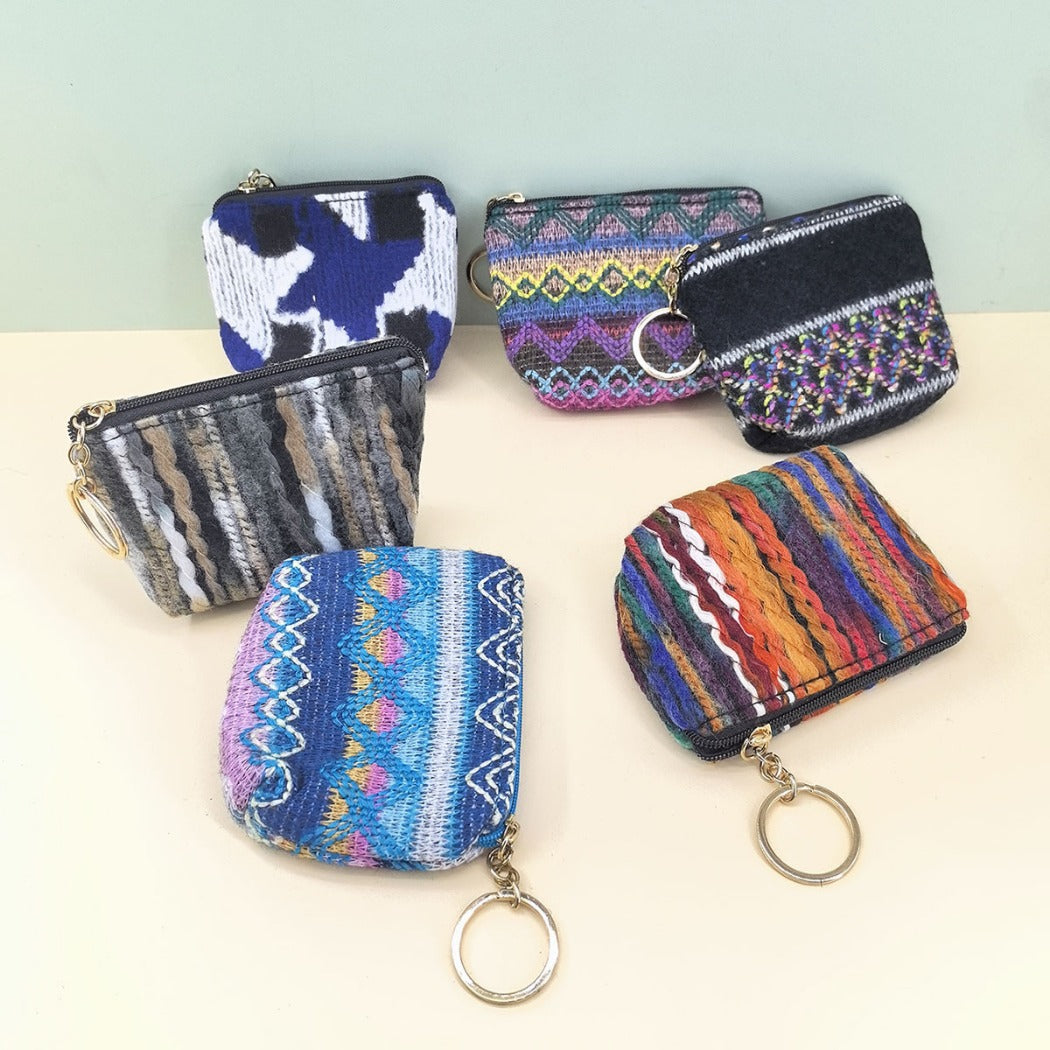 Cosbai - Boho Crochet Mini Pouch Bag - Colorful & Practical