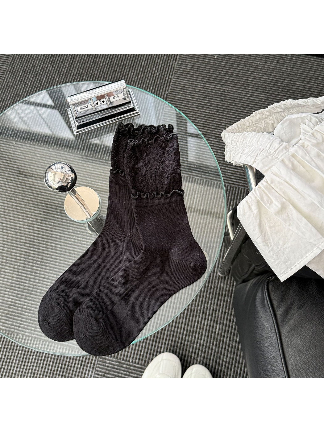 Rufia - Sweet Scalloped Edge Crew Socks