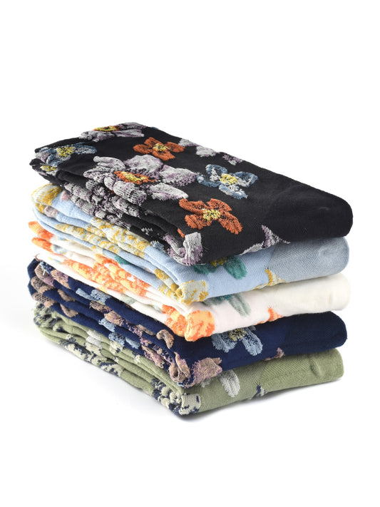 Rufia – Capsule Bold Bloom Pattern Crew Socks