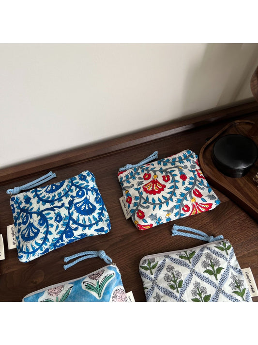 Cosbai - Printed Rectangular Zipper Coin Purse